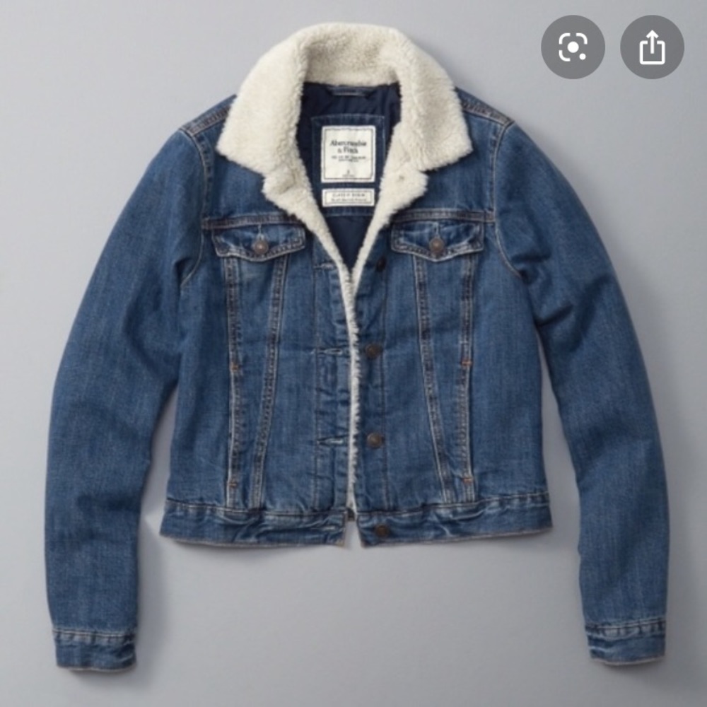 Abercrombie & Fitch Sherpa Denim Jacket
